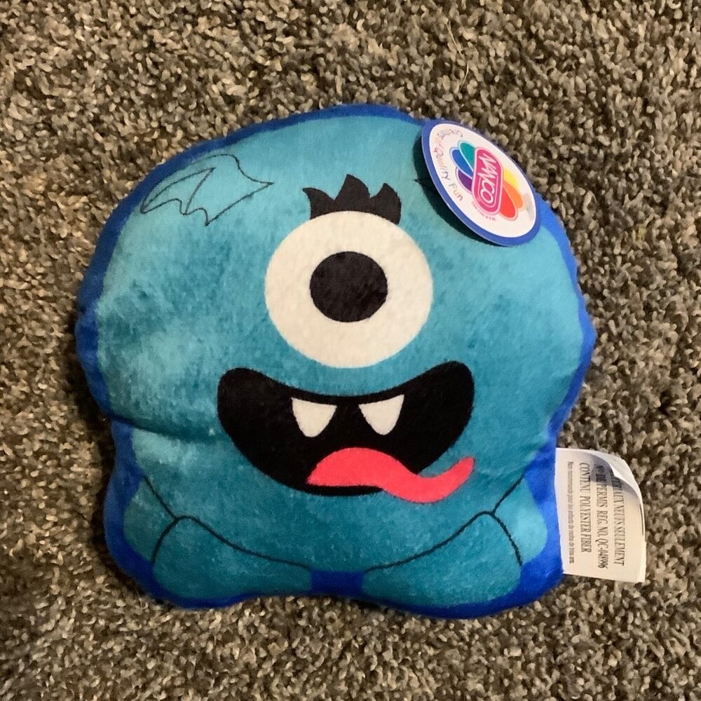 Namco Blue Plush One Eyed Monster Stuffed Animal Toy 5"x5" Soft NWT NEW